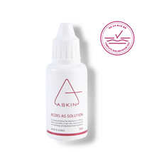 White bottle of Aaskin ACDIS AS Solution with a red logo on a white background