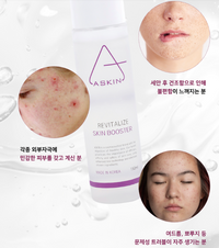 Revitalize Skin Booster product with before and after skin condition images on a white background.